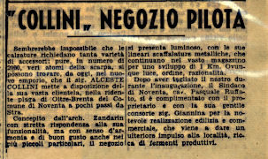 Articolo del GAZZETTINO pubblicato il 30 giugno 1959