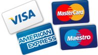 Carte di credito Visa, Mastercard, American Expresse e circuito Maestro